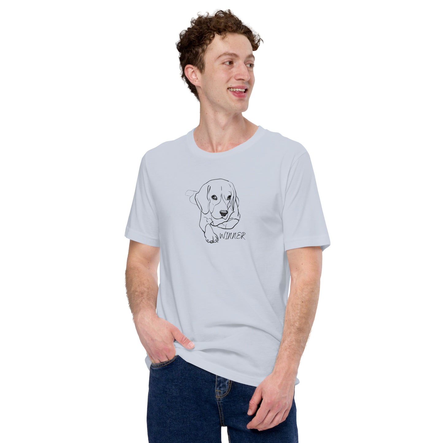 Unisex t-shirt with the image of the Beagle