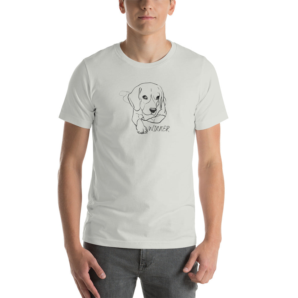 Unisex t-shirt with the image of the Beagle