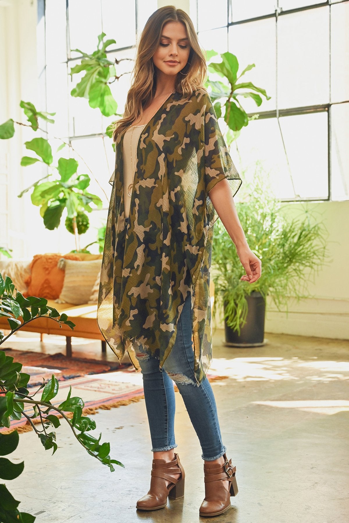 Camouflage Kimono