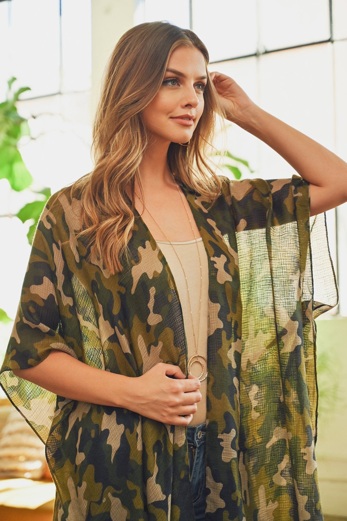 Camouflage Kimono