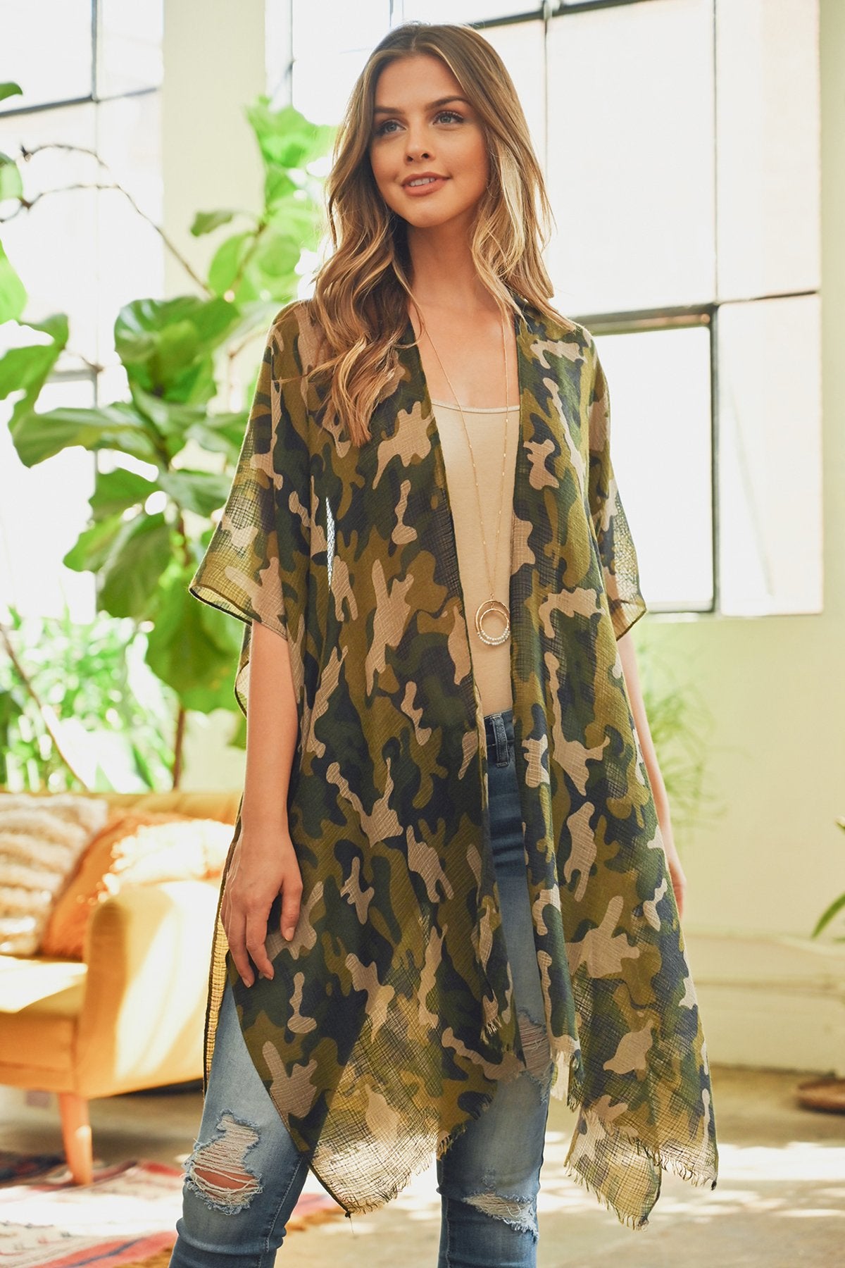 Camouflage Kimono