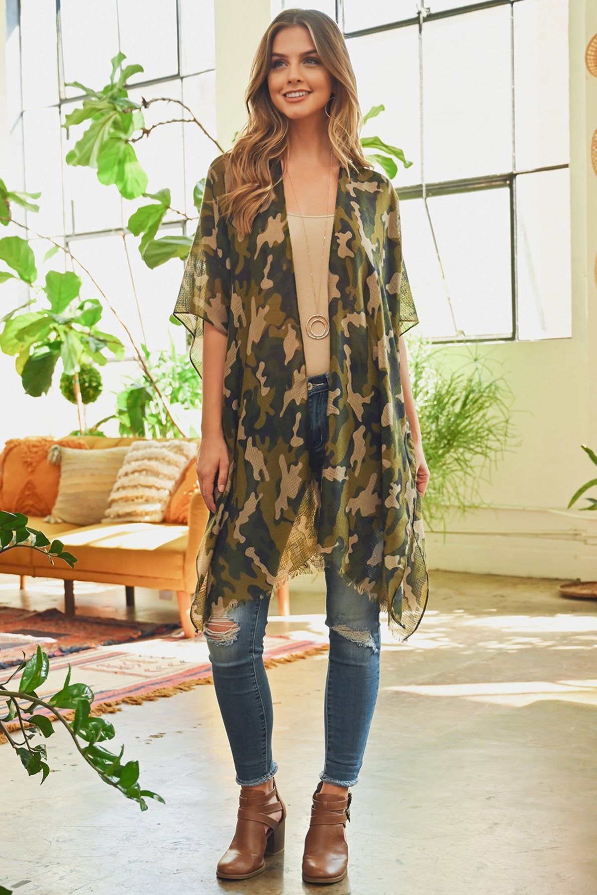 Camouflage Kimono