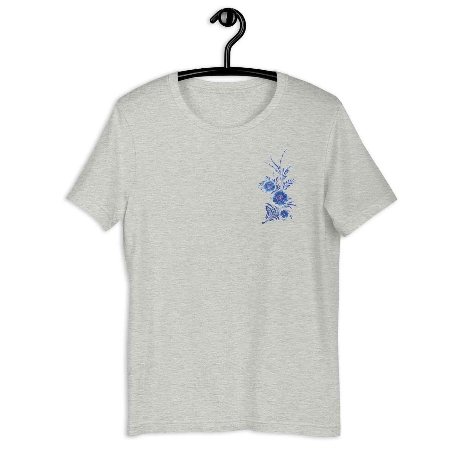T-shirt with a blue flower