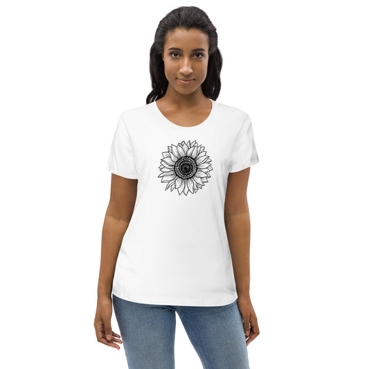 Women's fitted eco tee floral print